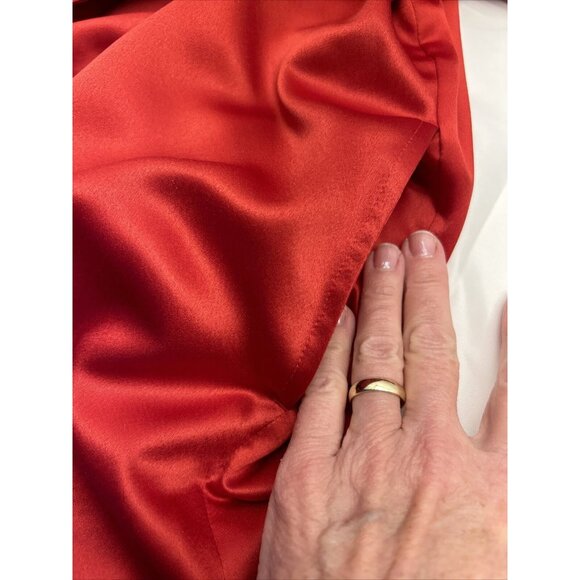 Cabernet by Sleep Sense Womens Deep Red Kimono Style Robe Mid Calf Size M - Picture 7 of 13